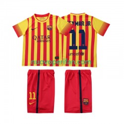 Maglie da Calcio FC Barcelona Neymar JR 11 2013 2014 Retro Bambino Trasferta Tenuta Maniche Corte