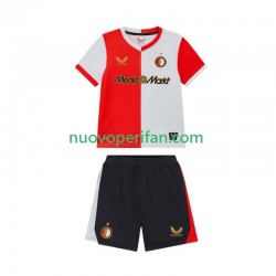 Maglie da Calcio Feyenoord Rotterdam Bambino Prima Tenuta 2025-2026 Maniche Corte