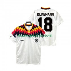 Maglie da Calcio Germania KLINSMANN 18 Retro Uomo Prima Tenuta 1994 Maniche Corte
