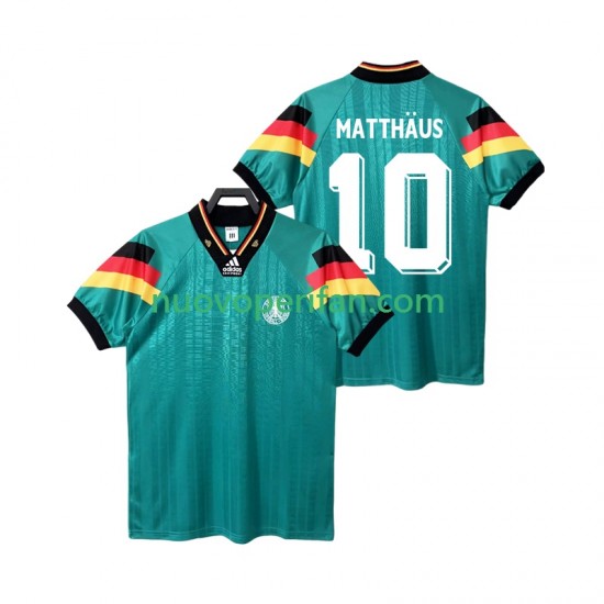 Maglie da Calcio Germania MATTHAUS 10 1992 Retro Uomo Trasferta Tenuta Maniche Corte