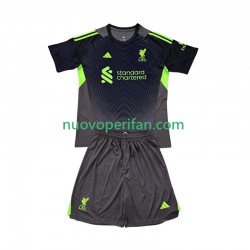 Maglie da Calcio Liverpool Portiere Bambino Prima Tenuta 2025-2026 Maniche Corte