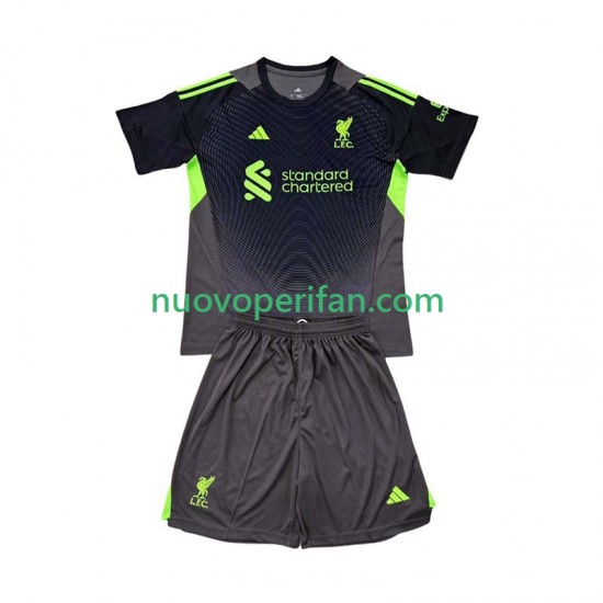 Maglie da Calcio Liverpool Portiere Bambino Prima Tenuta 2025-2026 Maniche Corte