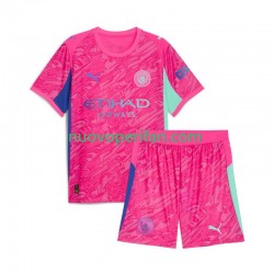 Maglie da Calcio Manchester City Portiere Bambino Trasferta Tenuta 2025-2026 Maniche Corte