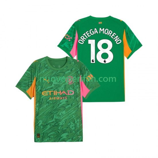 Maglie da Calcio Manchester City ORTEGA MORENO 18 Portiere Uomo Prima Tenuta 2025-2026 Maniche Corte