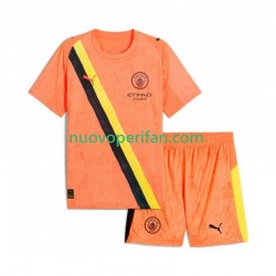 Maglie da Calcio Manchester City UPER Kids Portiere Bambino Prima Tenuta 2025-2026 Maniche Corte