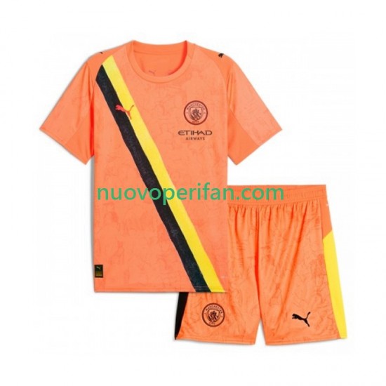Maglie da Calcio Manchester City UPER Kids Portiere Bambino Prima Tenuta 2025-2026 Maniche Corte