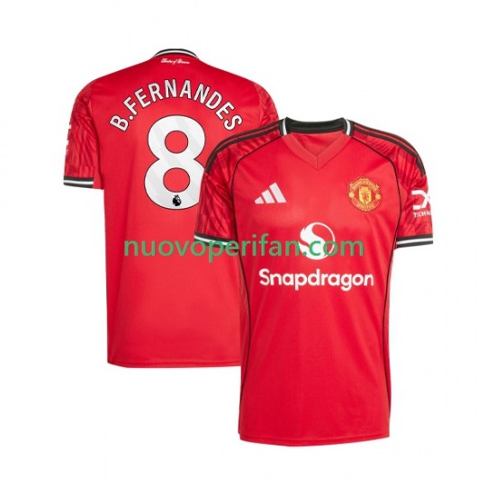 Maglie da Calcio Manchester United Bruno Fernandes 8 Uomo Prima Tenuta 2025-2026 Maniche Corte