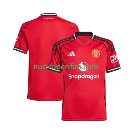 Maglie da Calcio Manchester United Uomo Prima Tenuta 2025-2026 Maniche Corte
