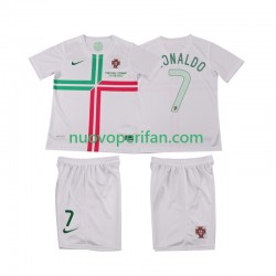 Maglie da Calcio Portogallo Cristiano Ronaldo 7 2012 Retro Bambino Trasferta Tenuta Maniche Corte
