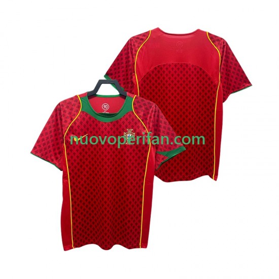 Maglie da Calcio Portogallo Retro Uomo Prima Tenuta 2004 Maniche Corte