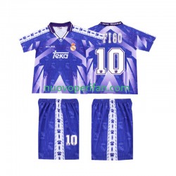 Maglie da Calcio Real Madrid FIGO 10 1996-1997 Retro Bambino Trasferta Tenuta Maniche Corte