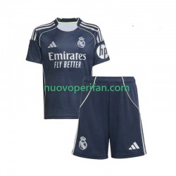Maglie da Calcio Real Madrid Bambino Trasferta Tenuta 2025-2026 Maniche Corte
