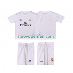Maglie da Calcio Real Madrid 2015 2016 Retro Bambino Prima Tenuta Maniche Corte