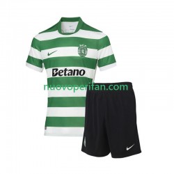 Maglie da Calcio Sporting CP Bambino Prima Tenuta 2025-2026 Maniche Corte