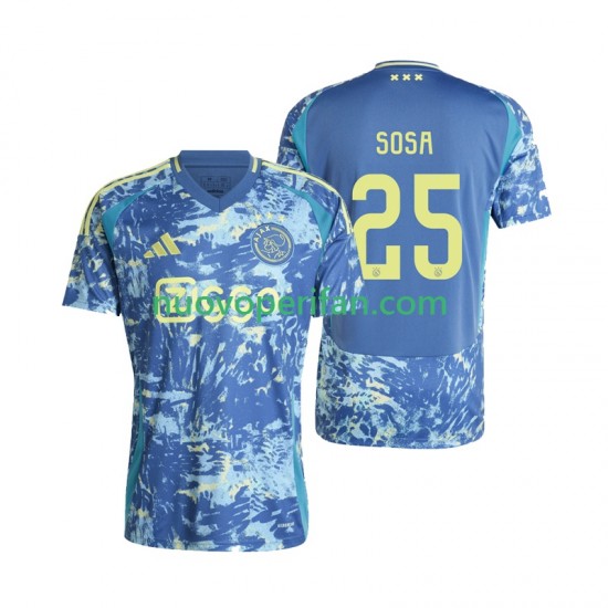 Maglie da Calcio AFC Ajax Wout Weghorst 25 Uomo Trasferta Tenuta 2024-2025 Maniche Corte