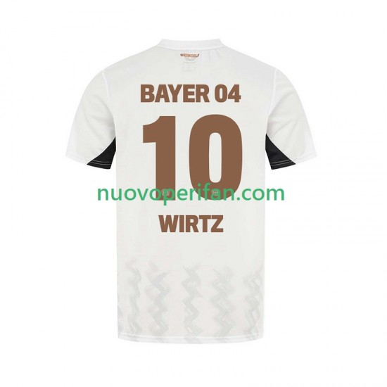 Maglie da Calcio Bayer 04 Leverkusen Florian Wirtz 10 Uomo Trasferta Tenuta 2024-2025 Maniche Corte