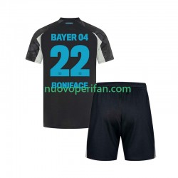Maglie da Calcio Bayer 04 Leverkusen Victor Boniface 22 Bambino Alternativa Tenuta 2024-2025 Maniche Corte