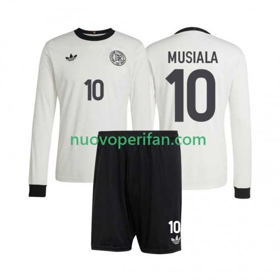 Maglie da Calcio Germania Jamal Musiala 10 ANVERSARY Bambino Prima Tenuta 2025 Maniche Lunghe