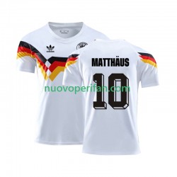 Maglie da Calcio Germania Matthaus 10 1990 Retro Uomo Prima Tenuta Maniche Corte