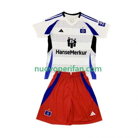 Maglie da Calcio Hamburger SV Bambino Prima Tenuta 2024-2025 Maniche Corte