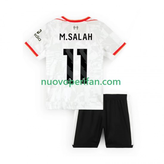 Maglie da Calcio Liverpool M.SALAH 11 Bambino Alternativa Tenuta 2024-2025 Maniche Corte