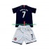 Maglie da Calcio Manchester United Cristiano Ronaldo 7 2007 Retro Bambino Trasferta Tenuta 2008 Maniche Corte
