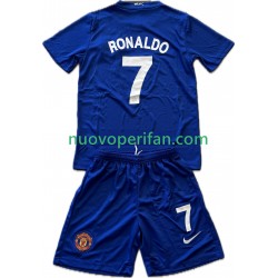 Maglie da Calcio Manchester United Cristiano Ronaldo 7 2009 Retro Bambino Alternativa Tenuta 2008 Maniche Corte