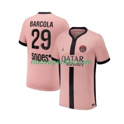 Maglie da Calcio Paris Saint-Germain Bradley Barcola 29 Uomo Alternativa Tenuta 2024-2025 Maniche Corte