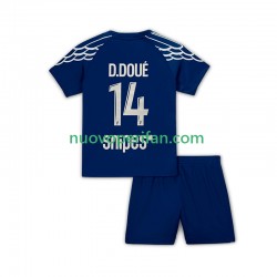 Maglie da Calcio Paris Saint-Germain Desire Doue 14 Bambino Quarta Tenuta 2024-2025 Maniche Corte
