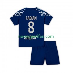 Maglie da Calcio Paris Saint-Germain Fabian 8 Bambino Quarta Tenuta 2024-2025 Maniche Corte