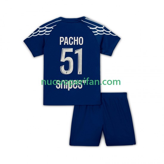 Maglie da Calcio Paris Saint-Germain Pacho 51 Bambino Quarta Tenuta 2024-2025 Maniche Corte