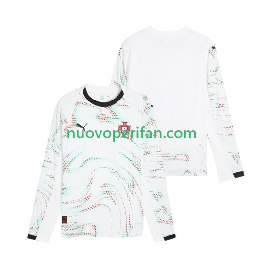 Maglie da Calcio Portogallo Uomo Trasferta Tenuta 2025 Maniche Lunghe