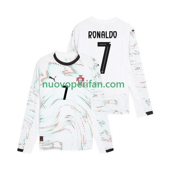 Maglie da Calcio Portogallo Cristiano Ronaldo 7 Uomo Trasferta Tenuta 2025 Maniche Lunghe