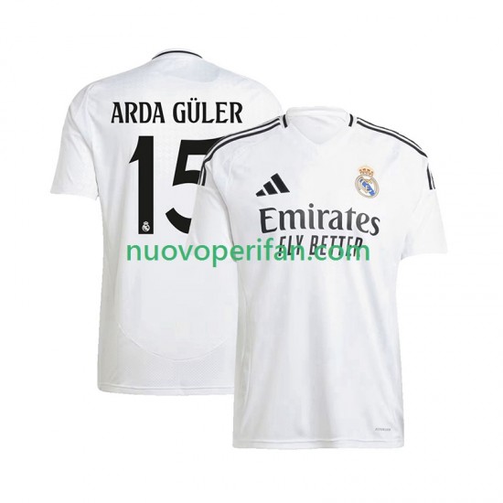 Maglie da Calcio Real Madrid ARDA GuLER 15 Uomo Prima Tenuta 2024-2025 Maniche Corte