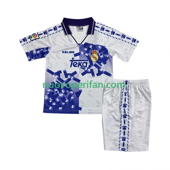 Maglie da Calcio Real Madrid 1996 1997 Retro Bambino Alternativa Tenuta Maniche Corte