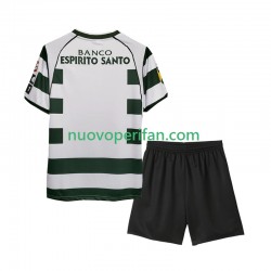 Maglie da Calcio Sporting CP 2001 2003 Retro Bambino Prima Tenuta Maniche Corte