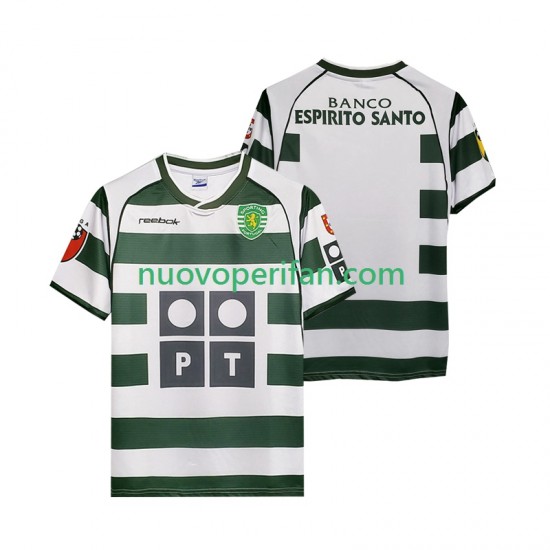 Maglie da Calcio Sporting CP 2001 2003 Retro Uomo Prima Tenuta Maniche Corte