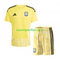 Maglie da Calcio Aston Villa Portiere Bambino Prima Tenuta 2026-2027 Maniche Corte