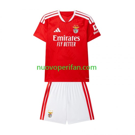 Maglie da Calcio Benfica Bambino Prima Tenuta 2026-2027 Maniche Corte