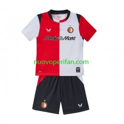 Maglie da Calcio Feyenoord Rotterdam Bambino Prima Tenuta 2026-2027 Maniche Corte