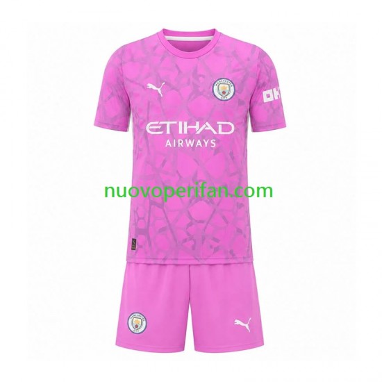 Maglie da Calcio Manchester City Portiere Bambino Trasferta Tenuta 2026-2027 Maniche Corte