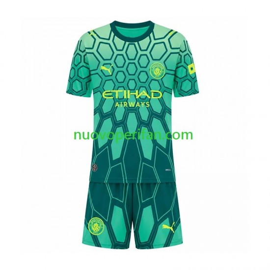 Maglie da Calcio Manchester City Portiere Bambino Prima Tenuta 2026-2027 Maniche Corte