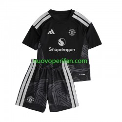 Maglie da Calcio Manchester United Portiere Bambino Prima Tenuta 2026-2027 Maniche Corte