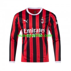 Maglie da Calcio AC Milan Uomo Prima Tenuta 2024-2025 Maniche Lunghe