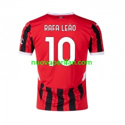 Maglie da Calcio AC Milan RAFA LEAO 10 Uomo Prima Tenuta 2024-2025 Maniche Corte
