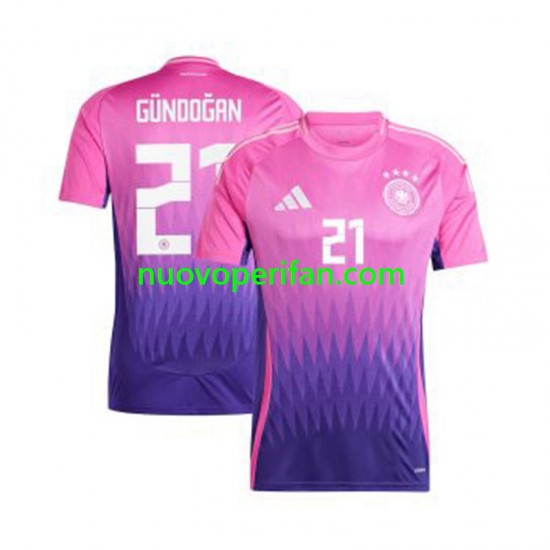 Maglie da Calcio Germania Ilkay Gundogan 21 Uomo Trasferta Tenuta Euro 2024 Maniche Corte