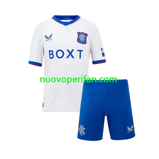 Maglie da Calcio Rangers Bambino Trasferta Tenuta 2024-2025 Maniche Corte