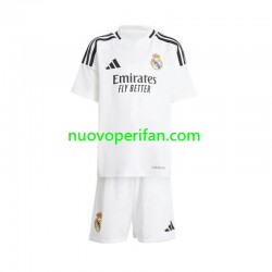 Maglie da Calcio Real Madrid Bambino Prima Tenuta 2024-2025 Maniche Corte