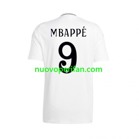 Maglie da Calcio Real Madrid Mbappé Kylian 9 Uomo Prima Tenuta 2024-2025 Maniche Corte