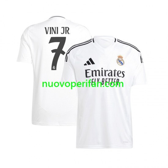 Maglie da Calcio Real Madrid Vinicius Junior 7 Uomo Prima Tenuta 2024-2025 Maniche Corte